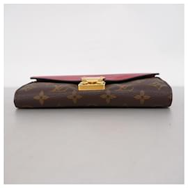 Louis Vuitton-Louis Vuitton Long Wallet Monogram Portefeuille Pallas M58414-Brown,Fuschia