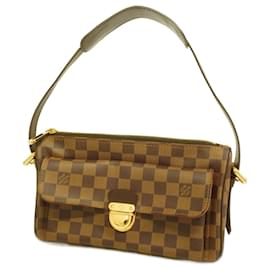 Louis Vuitton-Sac à épaule Louis Vuitton Damier Ravello GM en Ébène-Damier ebène