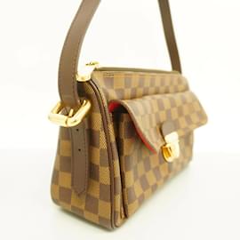 Louis Vuitton-Sac à épaule Louis Vuitton Damier Ravello GM en Ébène-Damier ebène