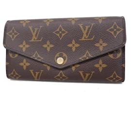 Louis Vuitton-Louis Vuitton Langer Geldbeutel Monogramm Sarah M62234-Braun,Fuschia