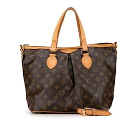 Louis Vuitton-Louis Vuitton Monogram Palermo PM Handtasche-Braun