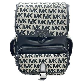 Michael Kors Hudson Leather Backpack in Gray and Black Brown Black Blue