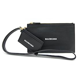 Balenciaga-Clutch in pelle nera Balenciaga-Nero