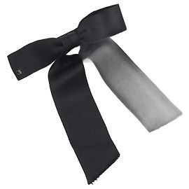 Clip per capelli in raso nero Chanel per donne Nero