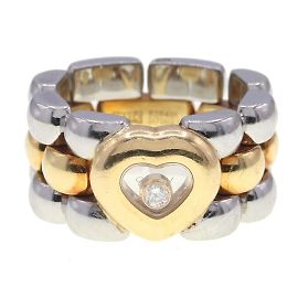 Anello Chopard Happy Diamond Heart in oro giallo 18K e acciaio inossidabile Altro