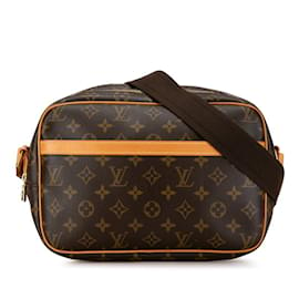 Louis Vuitton-Louis Vuitton Monogram Reporter PM Schultertasche-Braun