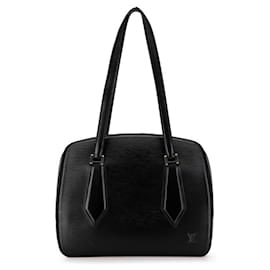 Louis Vuitton-Bolsa Louis Vuitton Epi Voltaire - Couro Preto-Preto