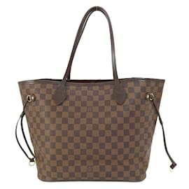 Louis Vuitton-Louis Vuitton Neverfull MM Tote Bag aus Damier-Canvas-Braun