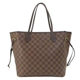 Louis Vuitton-Louis Vuitton Neverfull MM Tote Bag aus Damier-Canvas-Braun