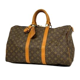 Louis Vuitton-Louis Vuitton Monogram Keepall 45 Boston Tasche-Braun,Monogramm