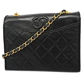 Chanel-Borsa a spalla in pelle di agnello nera Chanel-Nero