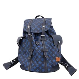 Louis Vuitton-Zaino Louis Vuitton Christopher MM - Blu-Blu