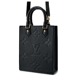 Louis Vuitton-Louis Vuitton Monogram Empreinte Petite Sac Plat Handbag-Black