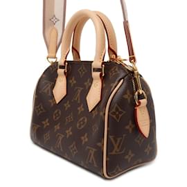 Louis Vuitton-Louis Vuitton Monogram Speedy Bandoulière 20 Handtasche-Rot,Beige