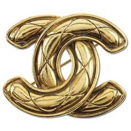 Broche en plaqué or Chanel Coco Mark Autre
