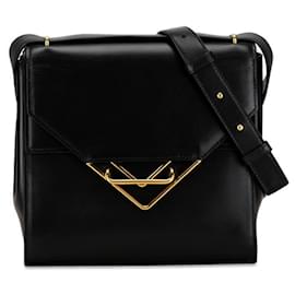 Bottega Veneta-Bottega Veneta La Borsa a Spalla Clip in Pelle Nera-Nero