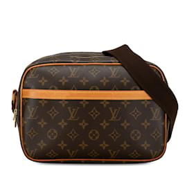 Louis Vuitton-Louis Vuitton Monogram Reporter PM Schultertasche-Braun