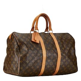 Louis Vuitton-Louis Vuitton Monogram Keepall 45 Boston Tasche-Braun,Monogramm