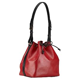 Louis Vuitton-Sac à épaule Petit Noé Epi Louis Vuitton-Noir,Rouge