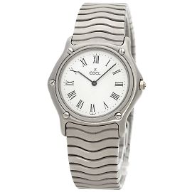 Relógio de pulso feminino em aço inoxidável EBEL Classic Wave Outro