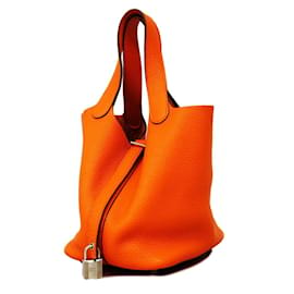 Hermès-Borsa Hermes Picotin Lock PM arancione-Arancione