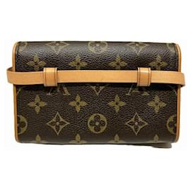 Louis Vuitton-Louis Vuitton Monogram Pochette Florentine M51855 Bauchtasche für Frauen-Braun,Monogramm