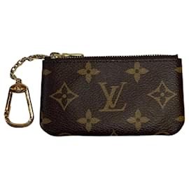 Louis Vuitton-Münzbörse Louis Vuitton Monogram Pochette Cle M62650-Braun,Monogramm