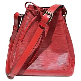 Louis Vuitton-Sac à bandoulière Louis Vuitton Epi Petit Noé M44107-Rouge