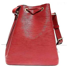 Louis Vuitton-Sac à bandoulière Louis Vuitton Epi Petit Noé M44107-Rouge