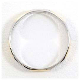 Céline-Celine PT850 K18YG Women's Band Ring in Platinum and Yellow Gold-Golden,Other