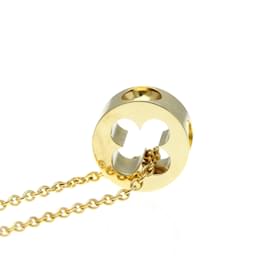 Louis Vuitton-Collier Pendentif Empreinte Louis Vuitton en Or Jaune 18K-Doré