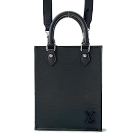 Louis Vuitton-Louis Vuitton Epi Petite Sac Plat Handbag - Black-Black