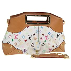 Louis Vuitton-LOUIS VUITTON Borsa a Mano Judy MM Multicolore Monogram 2Way Bianca M40255 Auth 78180-Bianco