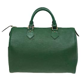 Louis Vuitton-LOUIS VUITTON Epi Speedy 30 Hand Bag Borneo Green M43004 LV Auth mr263-Other