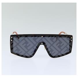 Fendi-FENDI Zucca Canvas Sunglasses Black Auth 77748-Black