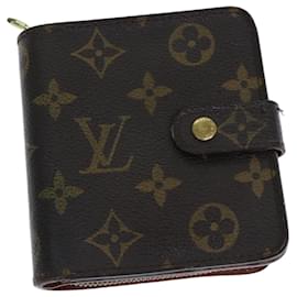 Louis Vuitton-LOUIS VUITTON Monogram Compact Zip Wallet M61667 LV Auth 79897-Monogram