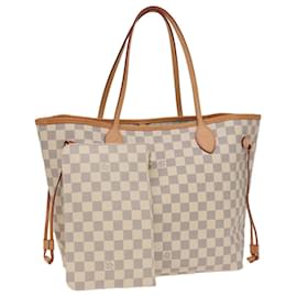 Louis Vuitton-LOUIS VUITTON Borsa Tote Neverfull MM Damier Azur N41605 LV Auth 78990A-Altro