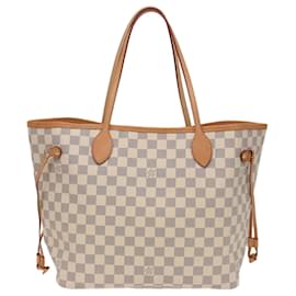 Louis Vuitton-LOUIS VUITTON Borsa Tote Neverfull MM Damier Azur N41605 LV Auth 78990A-Altro