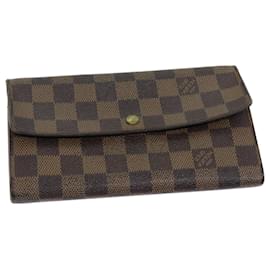 Louis Vuitton-LOUIS VUITTON Portafoglio di Credito Damier Ebano N61725 LV Auth 79856-Altro