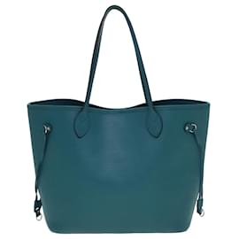 Louis Vuitton-LOUIS VUITTON Epi Neverfull MM Sac Tote Cyan M40930 LV Auth 78322-Autre