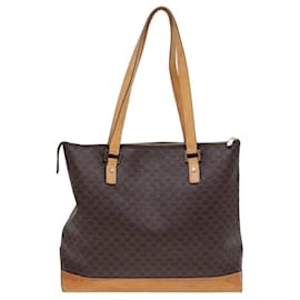 Céline-Borsa tote in tela Macadam CELINE PVC marrone Auth yk13229-Marrone