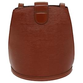 Louis Vuitton-LOUIS VUITTON Sac à épaule Epi Cluny Marron M52253 LV Auth bs15304-Marron