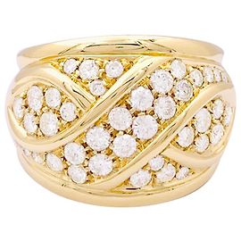 inconnue Gelbgold Pavé-Ring, Diamanten. Andere