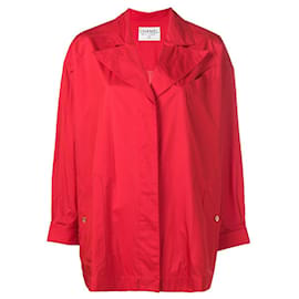 Chanel Red Nylon Jacket Red