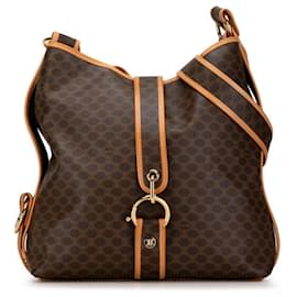 Céline-Borsa in pelle PVC per donne Celine Macadam Brown-Marrone