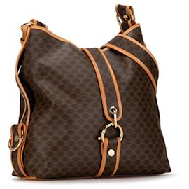 Céline-Borsa in pelle PVC per donne Celine Macadam Brown-Marrone