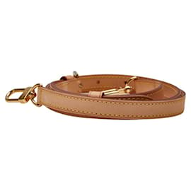 Louis Vuitton-Louis Vuitton Beige Leather Shoulder Strap-Beige