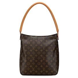 Louis Vuitton-Louis Vuitton Monogram Looping GM Schultertasche-Braun,Monogramm