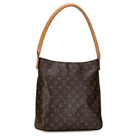 Louis Vuitton-Louis Vuitton Monogram Looping GM Schultertasche-Braun,Monogramm