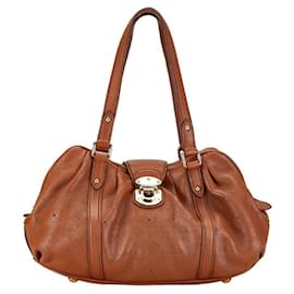 Louis Vuitton-Louis Vuitton Monogram Mahina Lunar PM Handbag-Brown